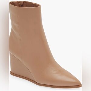 Tan Wedge booties
